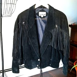 Vintage Suede Jacket with Fringe
